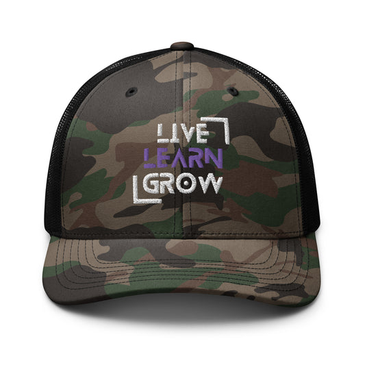 Live Learn Grow Camo Hat