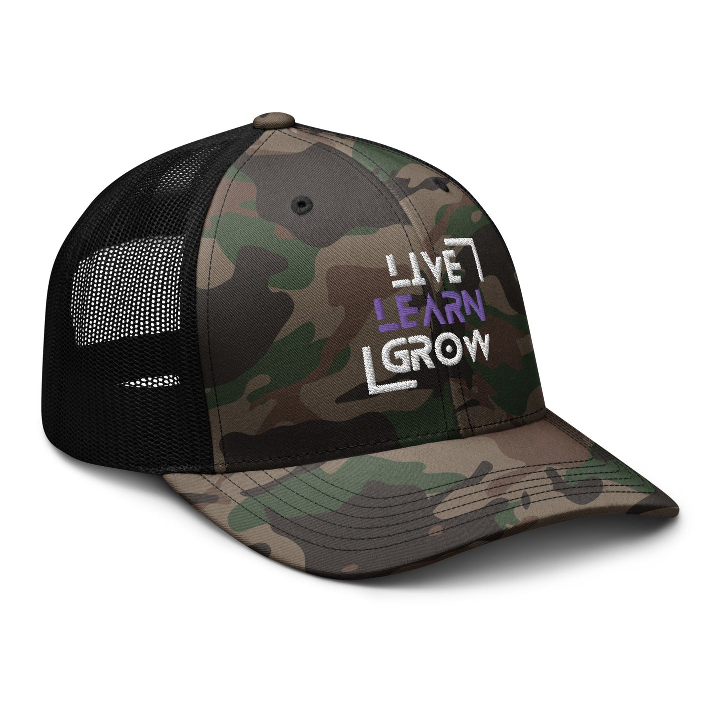 Live Learn Grow Camo Hat