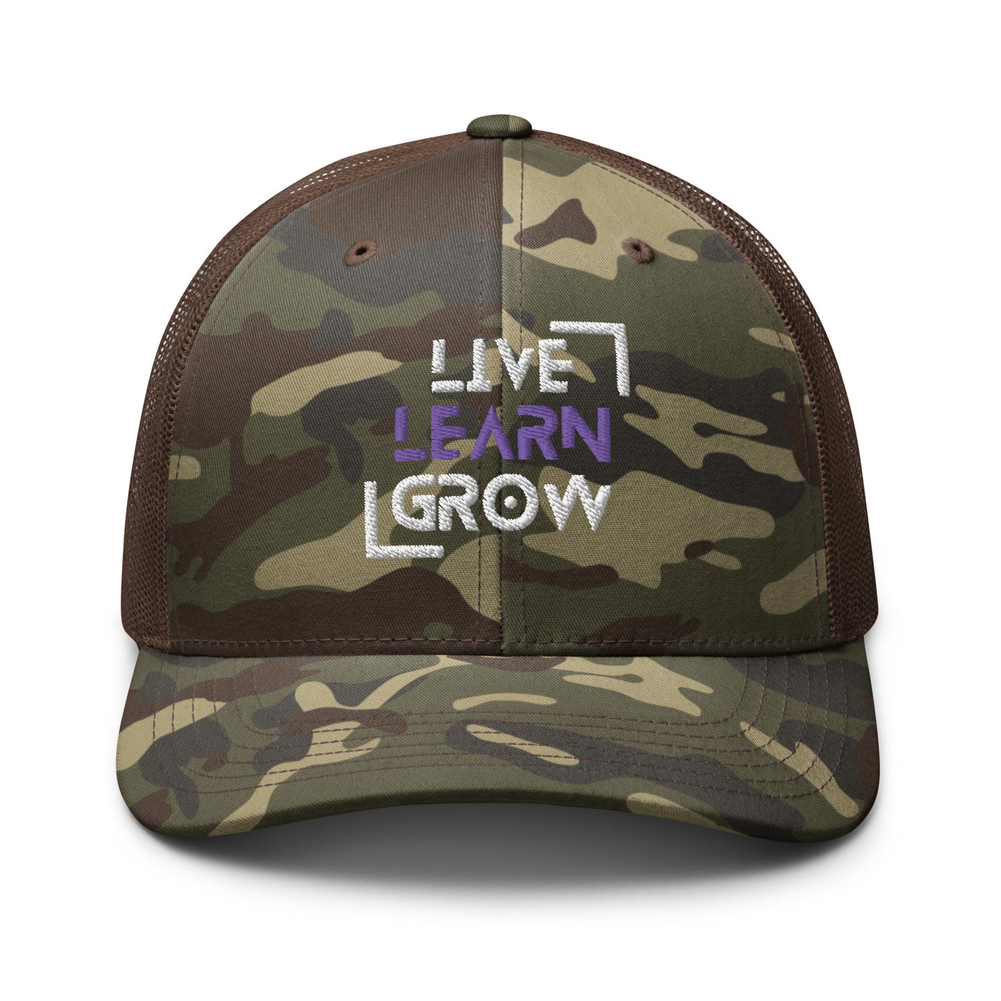 Live Learn Grow Camo Hat