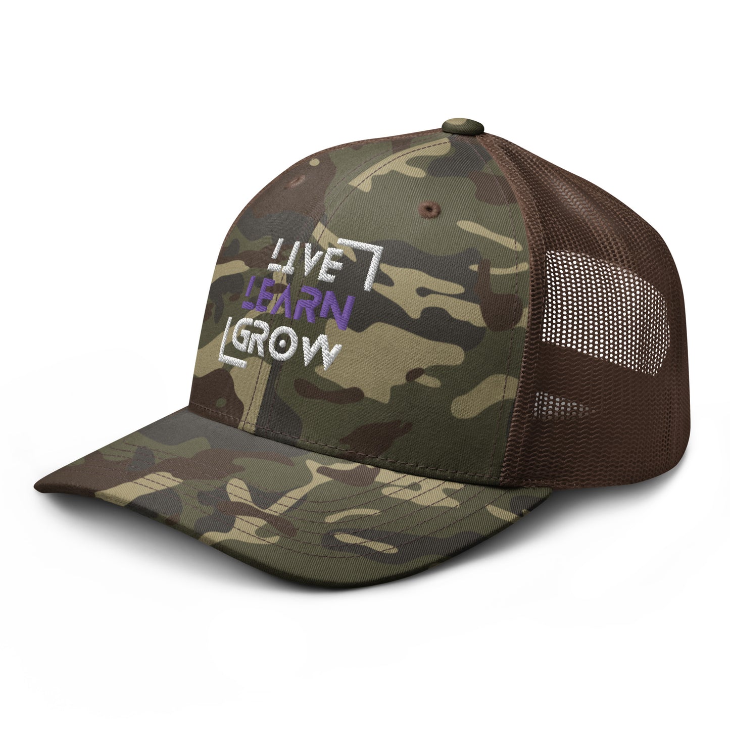 Live Learn Grow Camo Hat