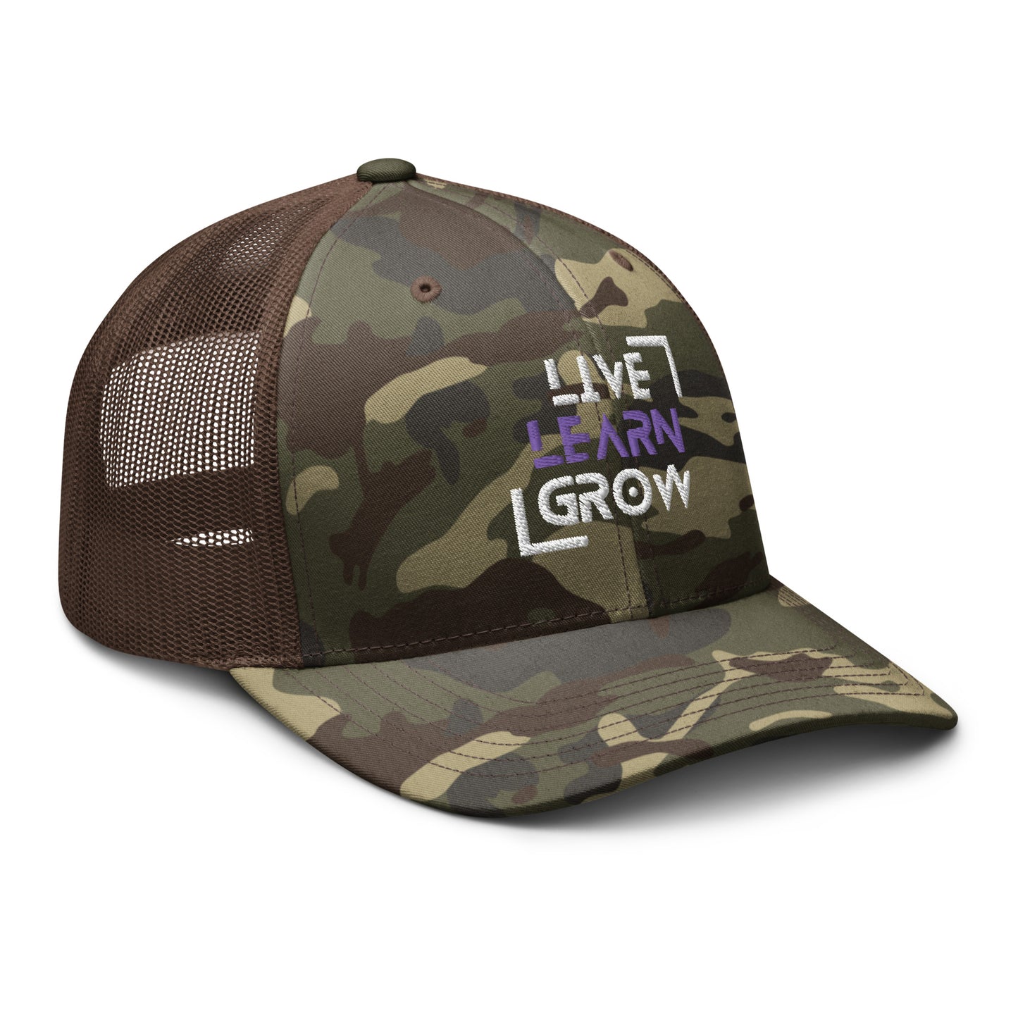 Live Learn Grow Camo Hat