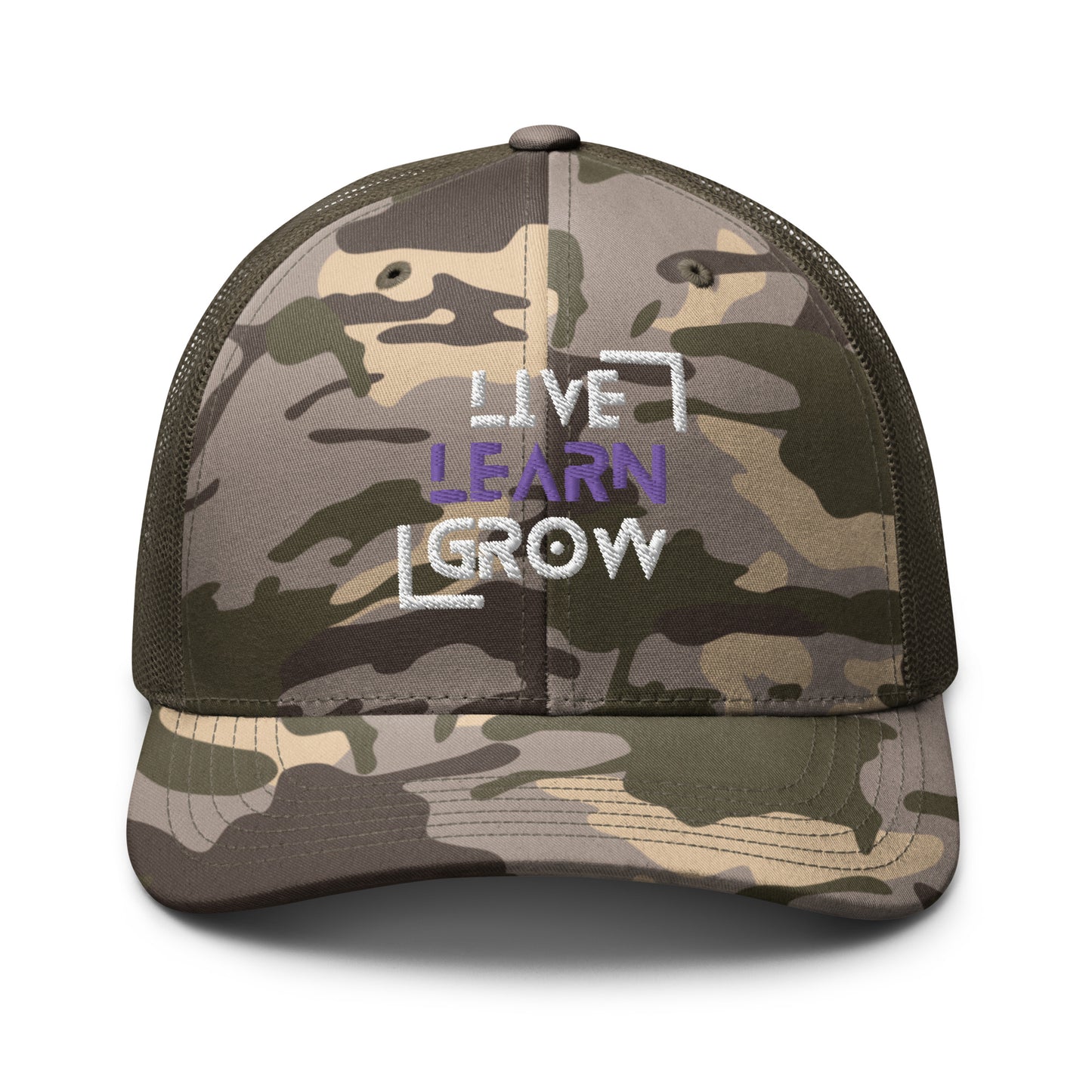 Live Learn Grow Camo Hat