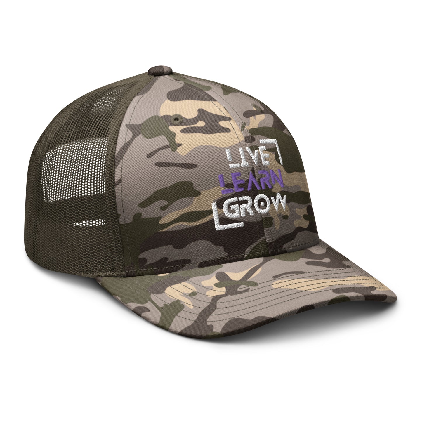 Live Learn Grow Camo Hat